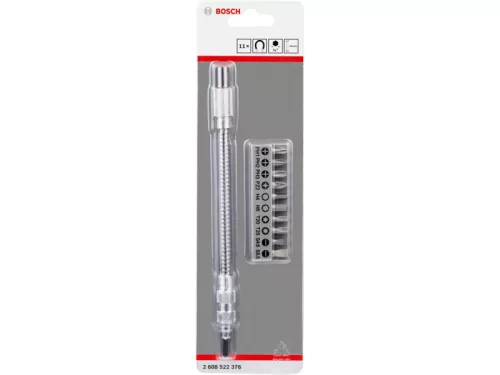 BOSCH Bithegy készlet 11 részes flexibilis fém hosszabbítóval 200 mm