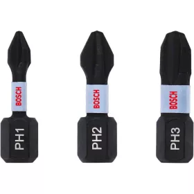   BOSCH Bithegy készlet 3 részes PH1 / PH2 / PH3 x 25 mm Impact Control