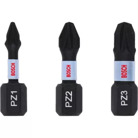   BOSCH Bithegy készlet 3 részes PZ1 / PZ2 / PZ3 x 25 mm Impact Control