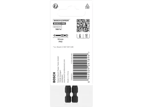 BOSCH PRO Impact bithegy PH2 x 55 mm 1/4" (2 db)