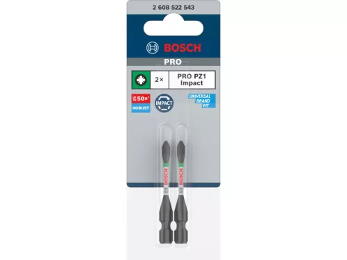 BOSCH PRO Impact bithegy PZ1 x 55 mm 1/4" Hex (2 db)