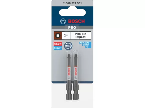 BOSCH PRO Impact bithegy R2 x 55 mm 1/4" Hex Robertson (2 db)