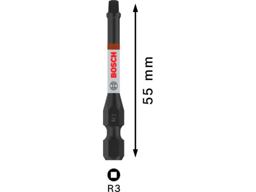 BOSCH PRO Impact bithegy R3 x 55 mm 1/4" Hex Robertson (2 db)