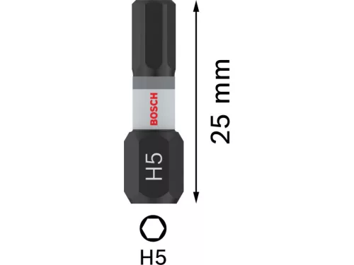 BOSCH PRO Impact bithegy H5 x 25 mm 1/4" Hex (2 db)