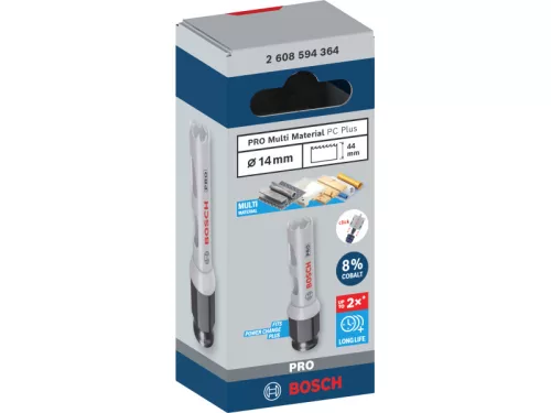 BOSCH PRO Körkivágó 14 mm (8% kobalttal) PC PLUS Multi Material