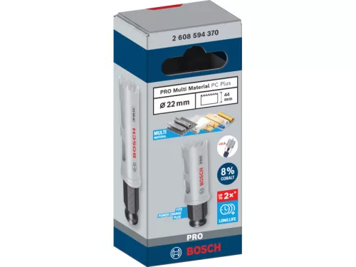 BOSCH PRO Körkivágó 22 mm (8% kobalttal) PC PLUS Multi Material