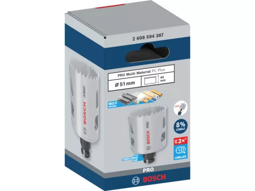 BOSCH PRO Körkivágó 51 mm (8% kobalttal) PC PLUS Multi Material