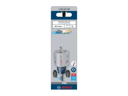 BOSCH PRO Körkivágó készlet 51 mm (8% kobalttal) PC PLUS Multi Material