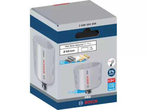 BOSCH PRO Körkivágó 68 mm (8% kobalttal) PC PLUS Multi Material