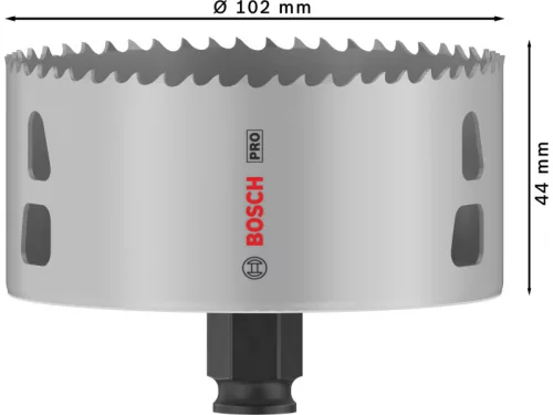 BOSCH PRO Körkivágó 102 mm (8% kobalttal) PC PLUS Multi Material