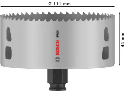 BOSCH PRO Körkivágó 111 mm (8% kobalttal) PC PLUS Multi Material