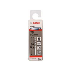 BOSCH Csigafúró 2,0 x 49/24 mm 135° HSS-G DIN 338 (10 db)