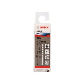 BOSCH Csigafúró 3,0 x 61/33 mm 135° HSS-G DIN 338 (10 db)