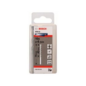 BOSCH Csigafúró 4,0 x 75/43 mm 135° HSS-G DIN 338 (10 db)