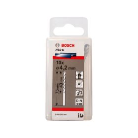 BOSCH Csigafúró 4,2 x 75/43 mm 135° HSS-G DIN 338 (10 db)