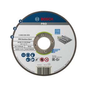   BOSCH PRO Vágókorong inox 125 x 2,0 x 22,2 mm AS 46 T INOX BF (oSa)