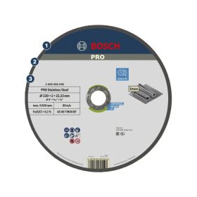   BOSCH PRO Vágókorong inox 230 x 2,0 x 22,2 mm AS 46 T INOX BF (oSa)