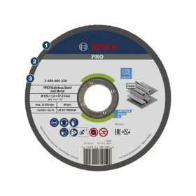  BOSCH PRO Vágókorong inox 125 x 1,6 x 22,2 mm AS 46 T INOX BF (oSa)