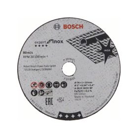   BOSCH Vágókorong fémre 76 x 1,0 x 10 mm egyenes Expert for Inox (5 db)