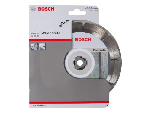 BOSCH Gyémánt vágókorong 150 x 2,0 x 10 x 22,2 mm szegmentált Standard for Concrete