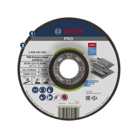   BOSCH PRO Vágókorong inox/fémre 125 x 2,5 x 22,2 mm 3 in 1 A 46 S BF (oSa)