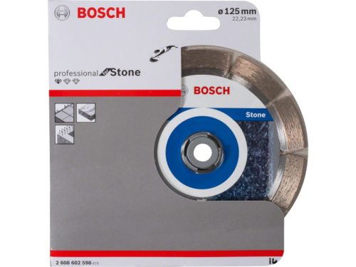BOSCH Gyémánt vágókorong 125 x 1,6 x 10 x 22,2 mm szegmentált Standard for Stone