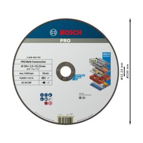   BOSCH PRO Vágókorong Multi Material 230 x 1,9 x 22,2 mm AC 46 S BF (oSa)