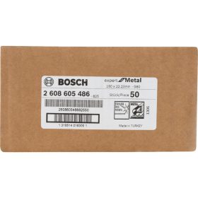 BOSCH Fíbertárcsa fémre 180 x 22,2 mm / P60