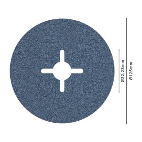   BOSCH PRO Fíbertárcsa fémre 125 x 22,2 mm / P80 cirkónium-oxid