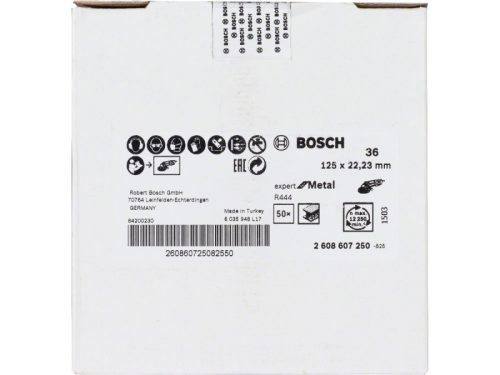 BOSCH Fíbertárcsa fémre 125 x 22,2 mm / P36