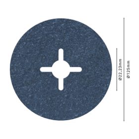   BOSCH PRO Fíbertárcsa fémre 125 x 22,2 mm / P36 cirkónium-oxid