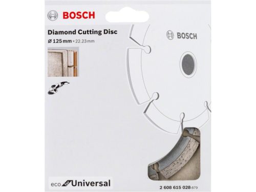 BOSCH Gyémánt vágókorong 125 x 2,0 x 7,0 x 22,2 mm szegmentált ECO for Universal