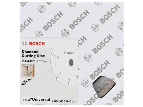 BOSCH Gyémánt vágókorong 115 x 2,0 x 7,0 x 22,2 mm szegmentált ECO for Universal (10 db)