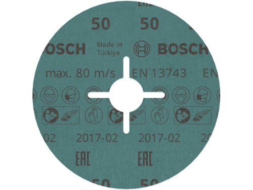 BOSCH PRO Fíbertárcsa inoxhoz 125 x 22,2 mm / P50 kerámia csemcsés