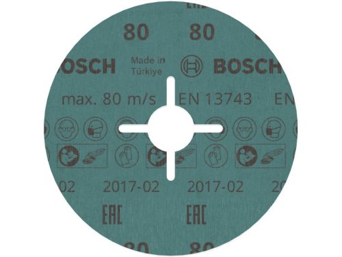 BOSCH PRO Fíbertárcsa inoxhoz 125 x 22,2 mm / P80 kerámia csemcsés