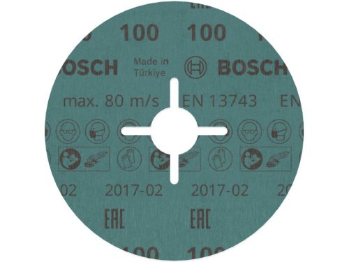 BOSCH PRO Fíbertárcsa inoxhoz 125 x 22,2 mm / P100 kerámia csemcsés