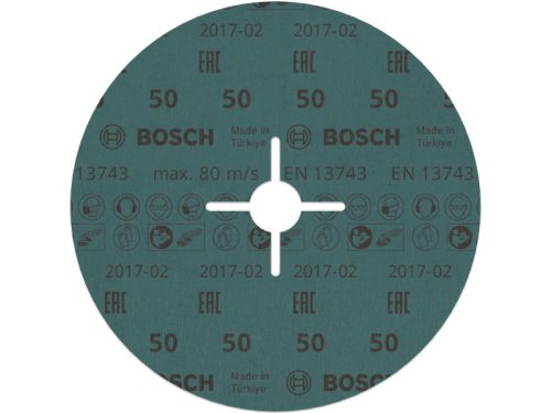 BOSCH PRO Fíbertárcsa inoxhoz 180 x 22,2 mm / P50 kerámia csemcsés