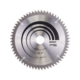   BOSCH Fűrésztárcsa fához 216 x 30 x 2,0 mm / 60T Optiline Wood ATB / N