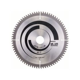   BOSCH Fűrésztárcsa univerzális 216 x 30 x 2,5 mm / 80T MultiMaterial