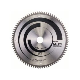   BOSCH Fűrésztárcsa univerzális 254 x 30 x 3,2 mm / 80T MultiMaterial