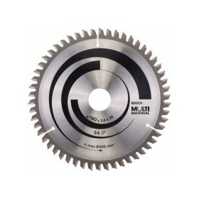   BOSCH Fűrésztárcsa univerzális 190 x 30 x 2,4 mm / 54T MultiMaterial