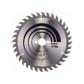   BOSCH Fűrésztárcsa fához 160 x 20/16 x 2,6 mm / 36T Optiline Wood ATB