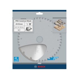   BOSCH PRO Fűrésztárcsa fához 210 x 30 x 2,8 mm / 14T Construct Wood