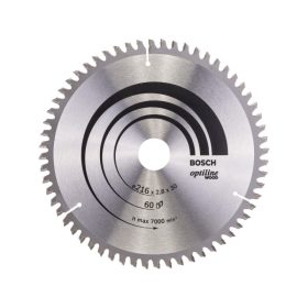   BOSCH Fűrésztárcsa fához 216 x 30 x 2,8 mm / 60T Optiline Wood ATB / N