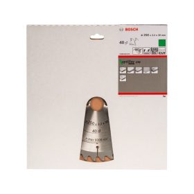   BOSCH Fűrésztárcsa fához 250 x 30 x 3,2 mm / 40T Optiline Wood ATB / UW