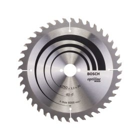  BOSCH Fűrésztárcsa fához 250 x 30 x 3,2 mm / 40T Optiline Wood ATB