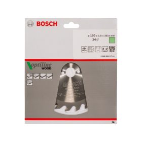   BOSCH Fűrésztárcsa fához 160 x 20/16 x 1,8 mm / 24T Optiline Wood ATB
