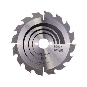  BOSCH Fűrésztárcsa fához 190 x 30 x 2,0 mm / 16T Optiline Wood ATB