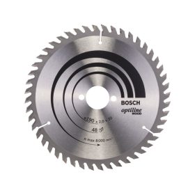   BOSCH Fűrésztárcsa fához 190 x 30 x 2,0 mm / 48T Optiline Wood ATB