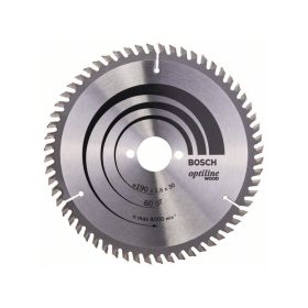   BOSCH Fűrésztárcsa fához 190 x 30 x 2,6 mm / 60T Optiline Wood ATB